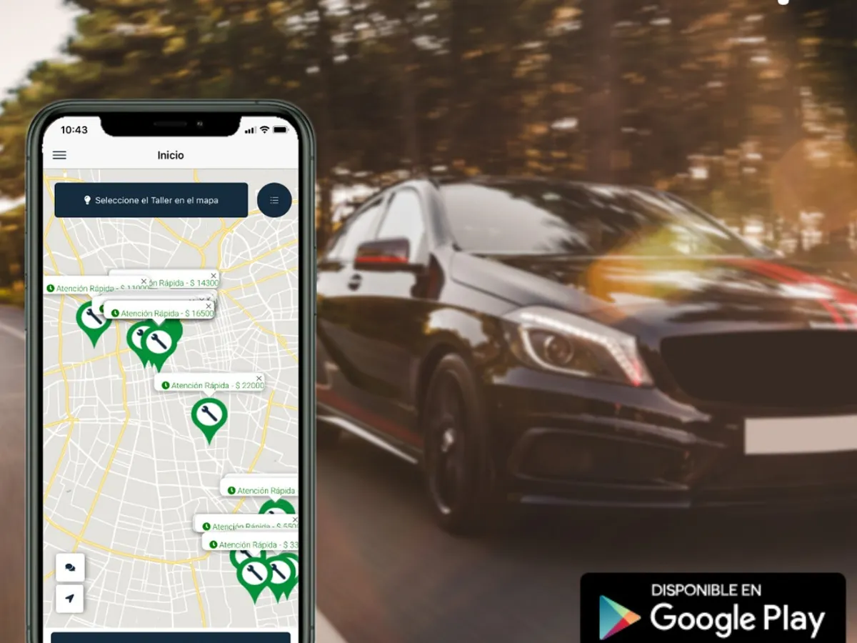 fixbeep app showing the services map